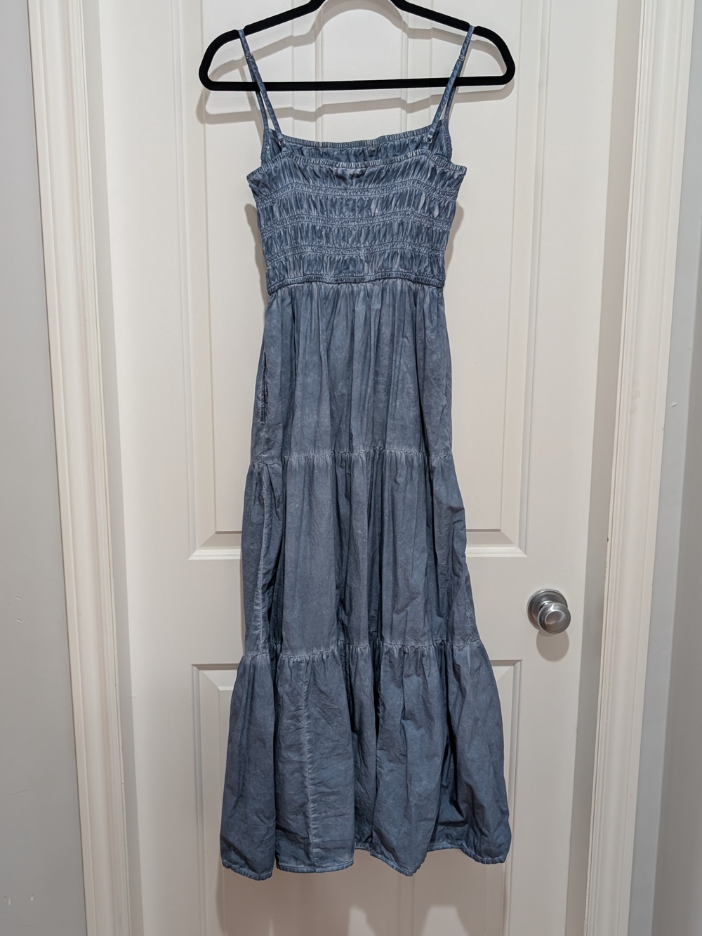 Gap Smocked Chambray Maxi Dress in Light Blue - Picture 10 of 10